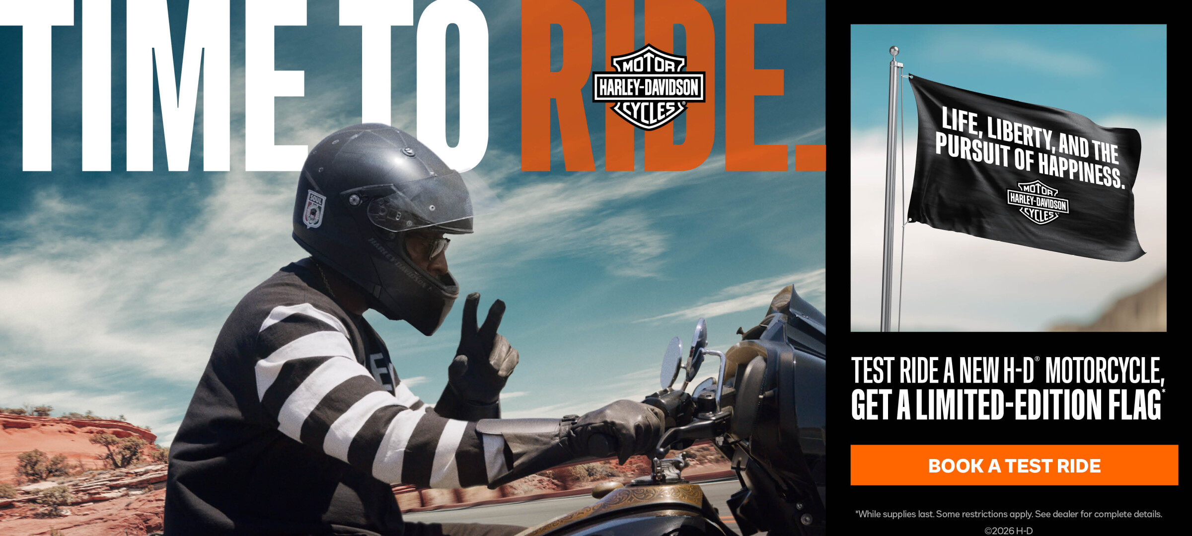 Time to Ride Flag