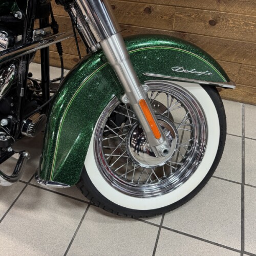 2013 Harley-Davidson® Softail® Deluxe Hard Candy Lucky Green Flake  FLSTN thumb 1