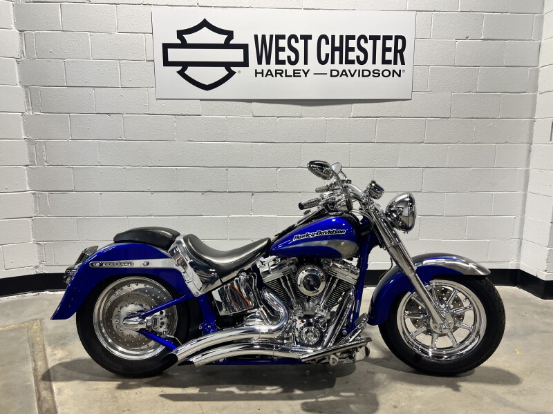 2005 Cvo Fat Boy Candy Cobalt and Starlight Black  FLSTFSE