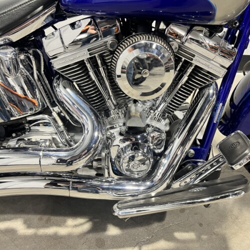 2005 Cvo Fat Boy Candy Cobalt and Starlight Black  FLSTFSE thumb 1