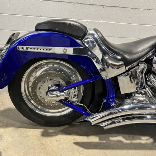 2005 Cvo Fat Boy Candy Cobalt and Starlight Black  FLSTFSE thumb 0