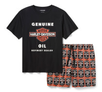 GIFTにも最適！Harley-Davidson メンズ オイル缶バー＆シールド パジャマショーツセット 96147-26VM