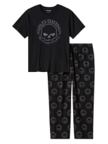 GIFTにも最適！Harley-Davidson W.G.スカル S/S Tパジャマショーツセット 96149-26VM
