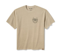 H-D X DICKIES コラボ・ ホースパワー・ヘヴィーウェイト・ピグメントダイTシャツ＃96095-26VM カーキ