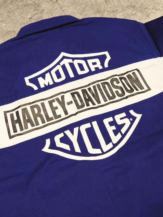 SHIRT-WOVEN,DARK BLUE/OFF WH | Harley-Davidson® 知立