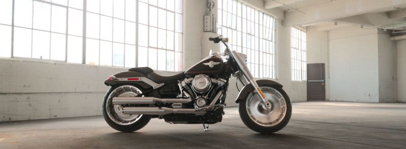 2019 Harley-Davidson® Fat Boy® 114 Industrial Gray Denim/Black Denim