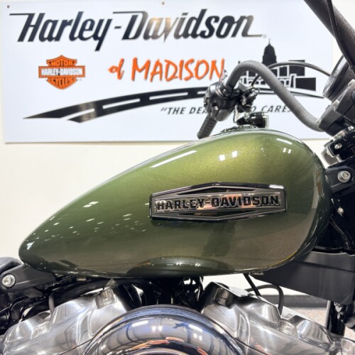 2026 FXBB Harley-Davidson® Street Bob® Olive Steel Metallic Chrome Cast Wheels thumb 2