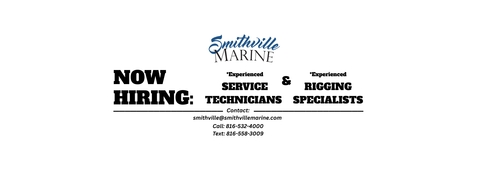 Now Hiring Service Technicians & Rigging Specialists