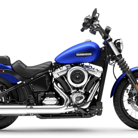 2026 Harley-Davidson® Street Bob® Aurora Blue Denim Chrome Laced Wheels thumb 0