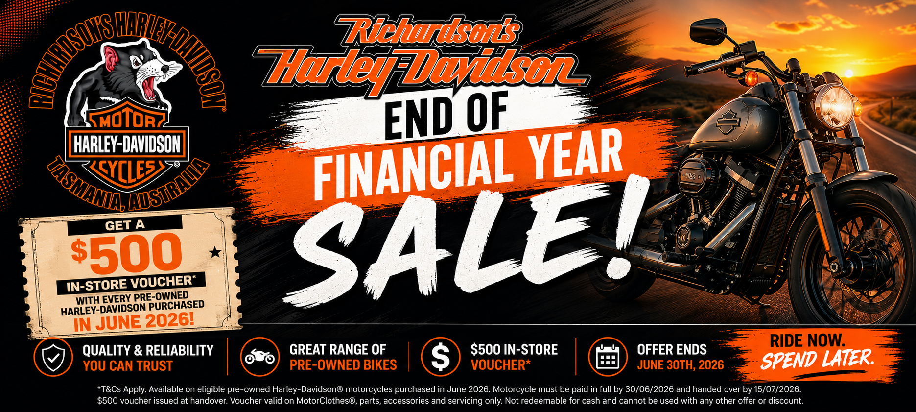 EOFY Pre-Owned Motorcycle Sale