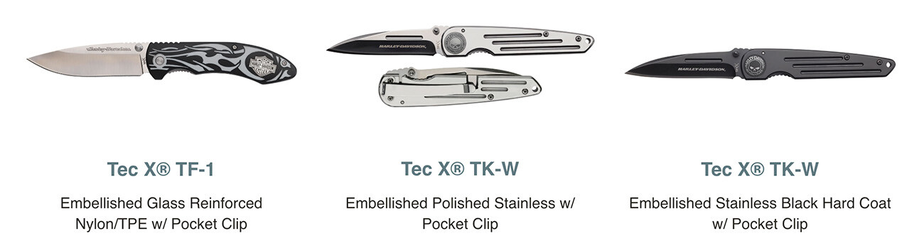 Three Tec X® Harley-Davidson knives