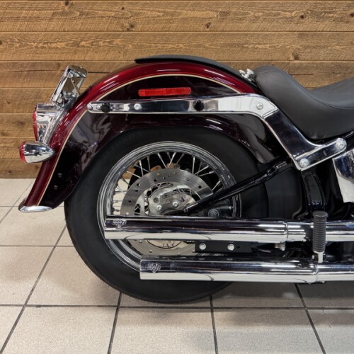 2015 Harley-Davidson® Softail® Deluxe Two-Tone Mysterious Red Sunglo/Blackened Cayenne Sunglo FLSTN thumb 0