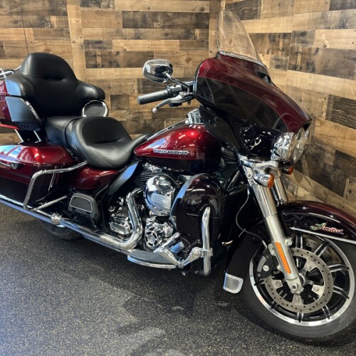 2015 Electra Glide Ultra Limited Two-Tone Mysterious Red Sunglo/Blackened Cayenne Sunglo FLHTK thumb 3