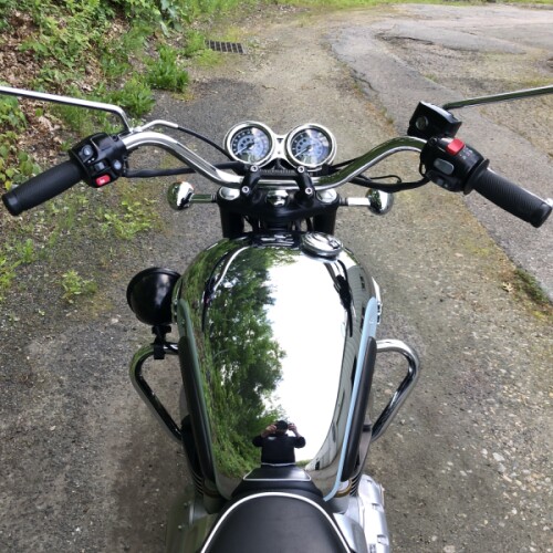 2023 Triumph Bonneville T120 Chrome Edition Chrome / Meriden Blue thumb 0