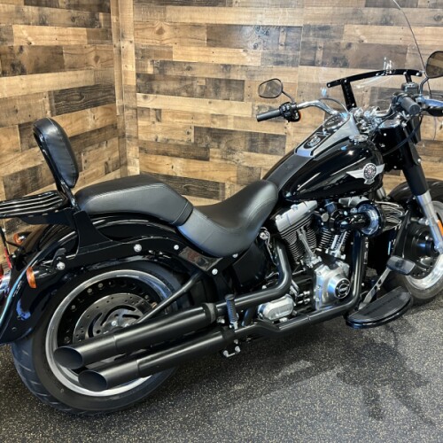 2014 Harley-Davidson® Fat Boy® Vivid Black Black Trim FLSTFB103 thumb 2