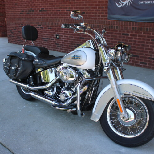 2008 Harley-Davidson® Heritage Softail® Classic Two-Tone White Gold Pearl/Pewter Pearl thumb 3