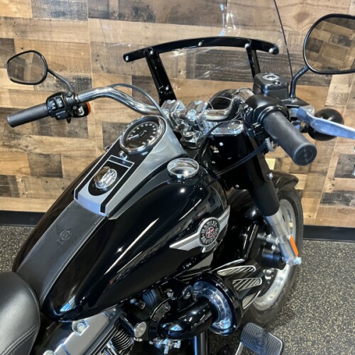 2014 Harley-Davidson® Fat Boy® Vivid Black Black Trim FLSTFB103 thumb 0