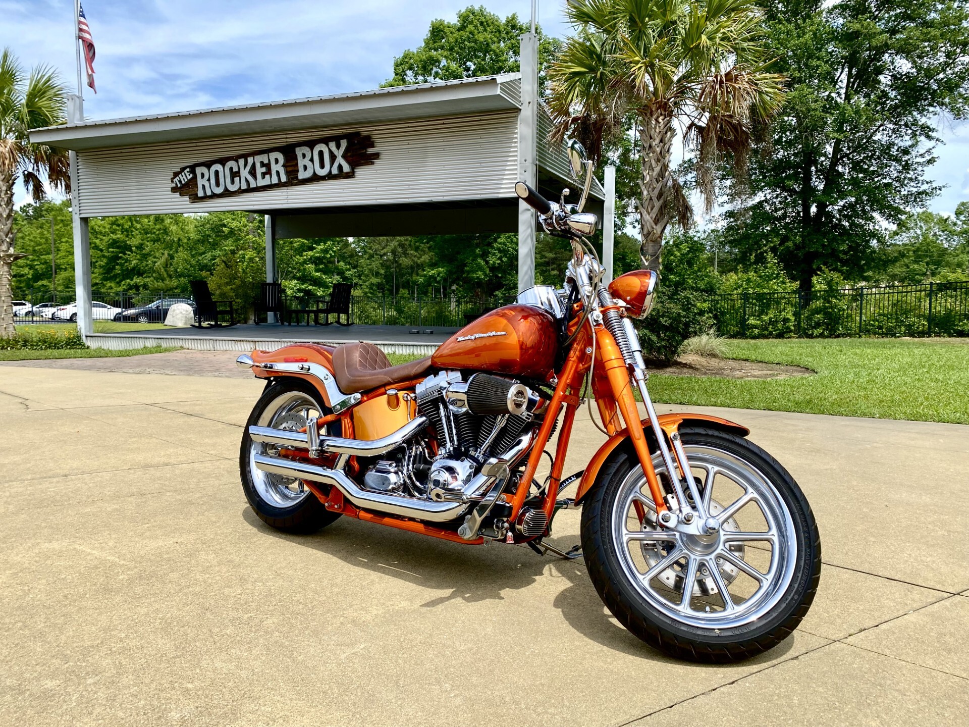 2008 Harley-Davidson Screamin’ Eagle Softail Springer Inferno Orange with Fireburst Flames