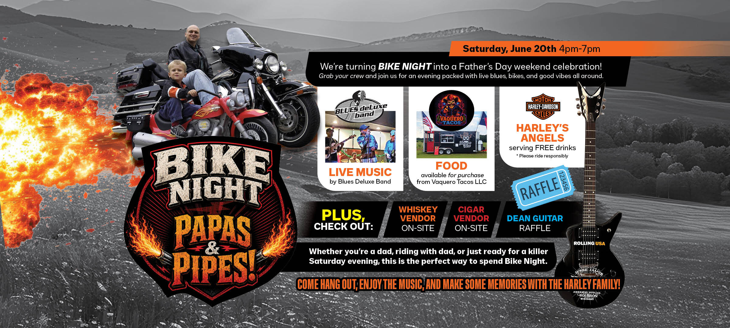 6.20_Bike Night_Papa's & Pipes