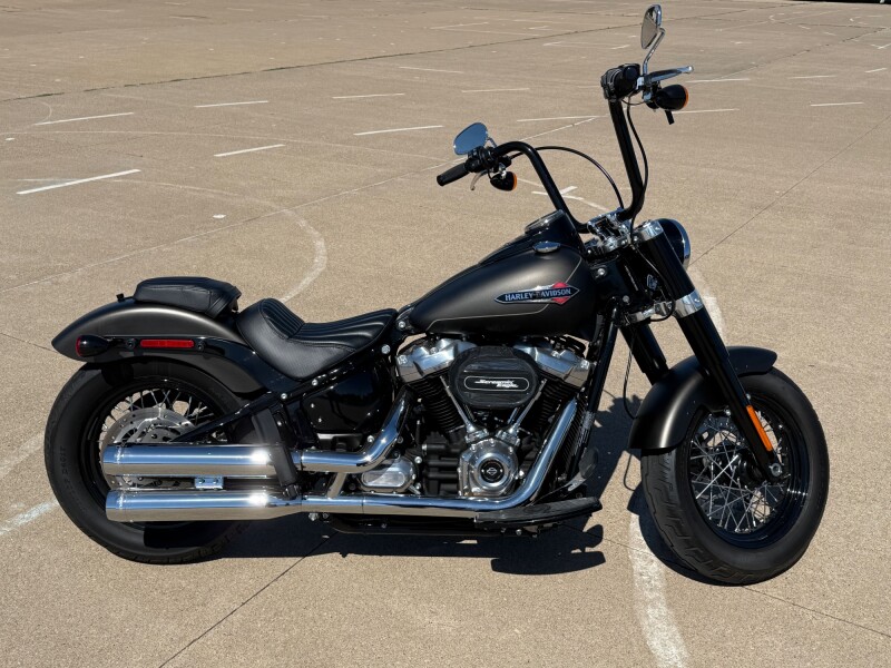 2021 Harley-Davidson® Softail Slim® River Rock Gray Denim/Black Denim