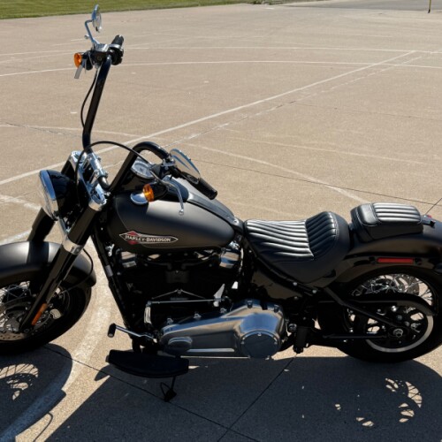 2021 Harley-Davidson® Softail Slim® River Rock Gray Denim/Black Denim thumb 0