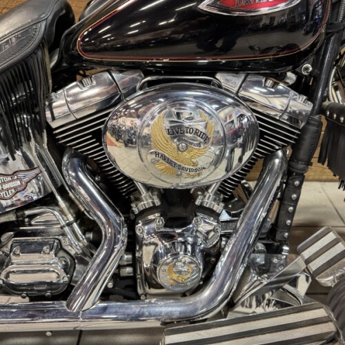 2002 Heritage Springer Vivid Black FLSTSI thumb 2