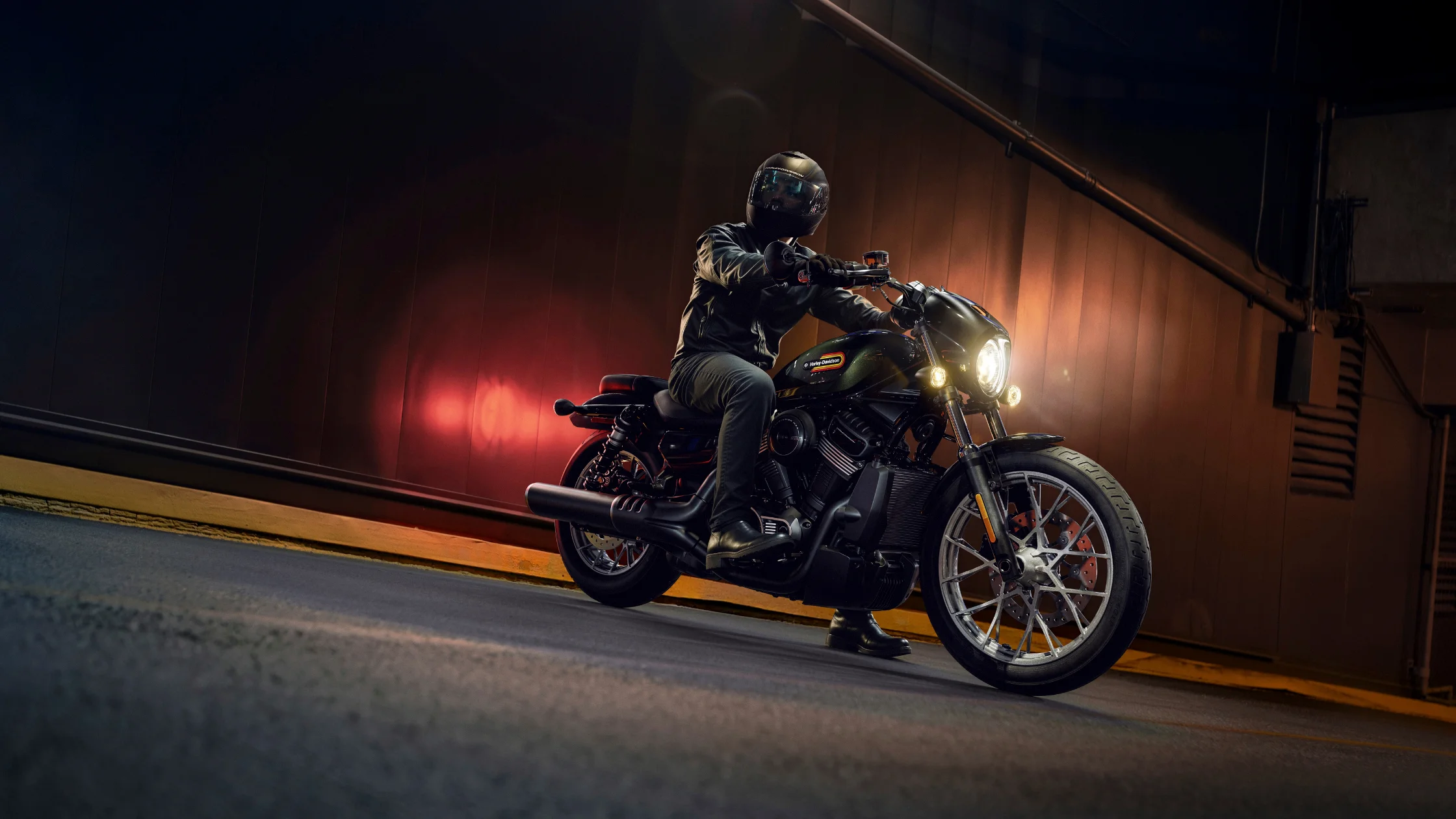 2026 Harley-Davidson® Nightster® Special motorcycle stopped in a dark urban tunnel