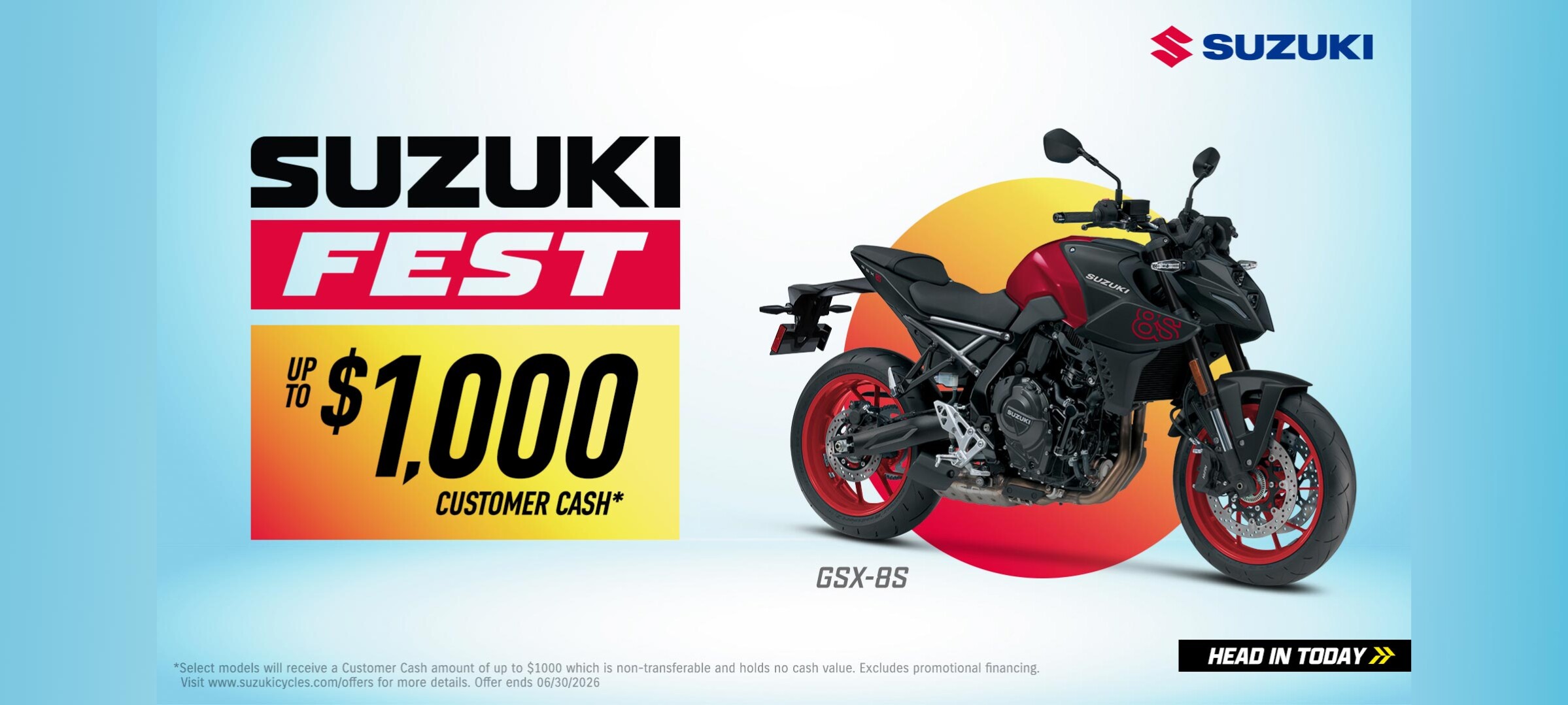 Suzuki Fest - $1,000 Customer Cash