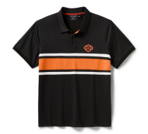 Tricou POLO H-D TECH COOLMAX ,BLACK/ORANGE