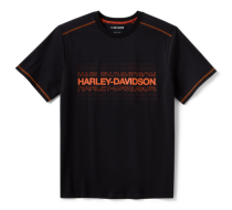 Tricou  H-D TECH COOLMAX BLACK/ORANGE
