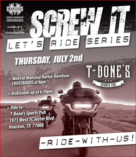 Screw It, Let's Ride - T-Bone's Sports Pub