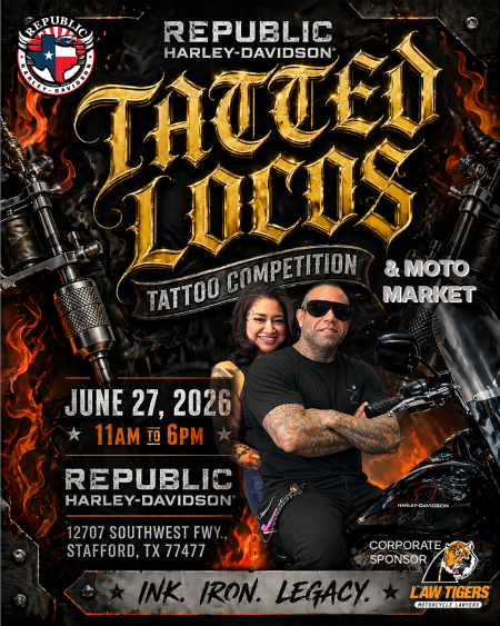 Tatted Locos Tattoo Competition and Moto Market– June 27, 2026