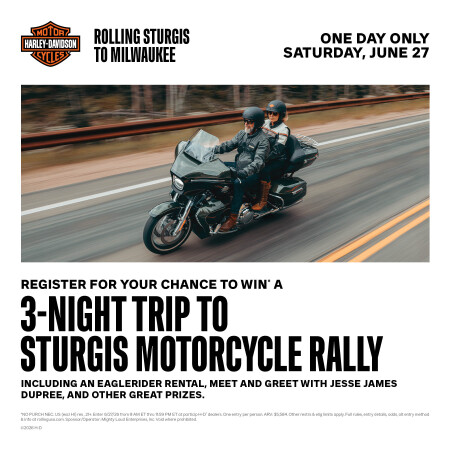 ONE DAY ONLY Rolling Sturgis To Milwaukee Special Event