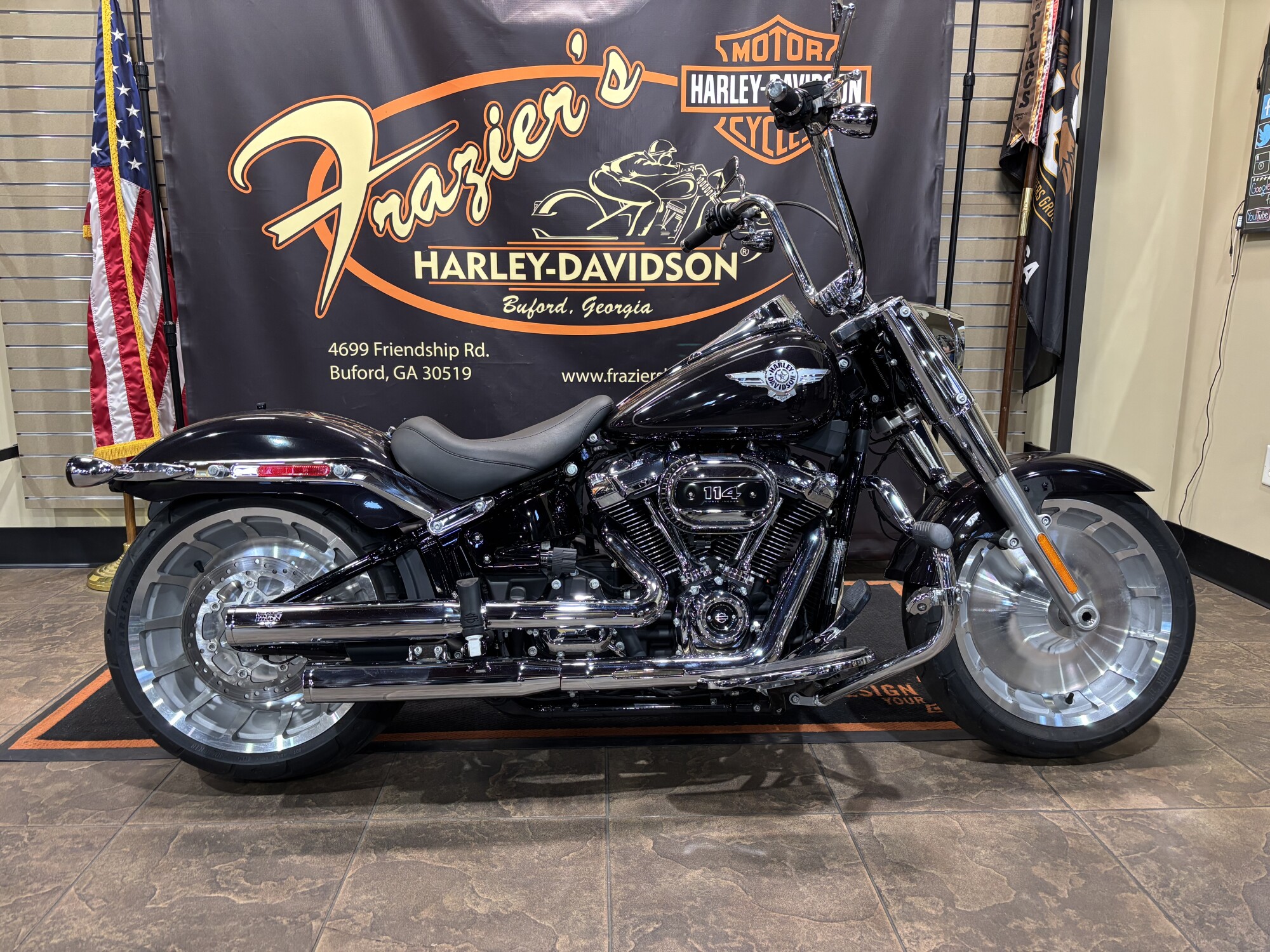 2021 Harley-Davidson® Fat Boy® 114 BLACK JACK METALLIC W/PINST