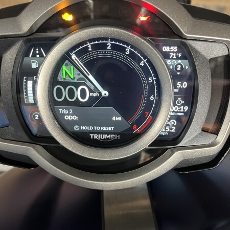 2025 Triumph Rocket 3 Storm R - Satin Pacific Blue and Matt Sapphire Black thumb 0
