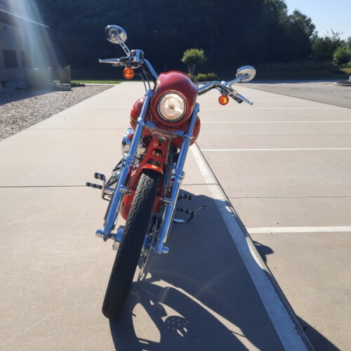 2001 Harley-Davidson® Wide Glide® Scarlet Red Paint Scheme and 23k Gold Leaf Flames thumb 2