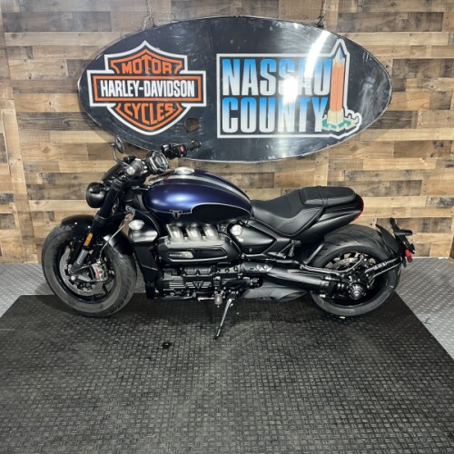 2025 Triumph Rocket 3 Storm R - Satin Pacific Blue and Matt Sapphire Black thumb 2