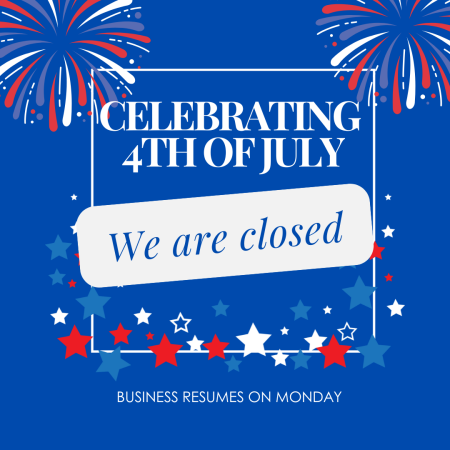 Closed for Independence Day – July 4th