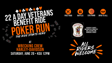 22 A Day Veterans Benefit Ride Poker Run Starting Point