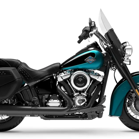 2026 Harley-Davidson® Heritage Classic Teal Thunder / Vivid Black Black Laced Wheels thumb 3