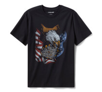 Harley-Davidson スターズ＆ストライプス Tシャツ #96173-26VM　ブラック