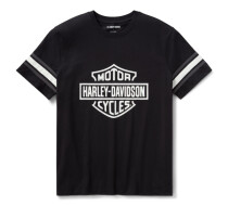 Harley-Davidson メンズ・エッセンシャル・スリーブストライプ’03Tシャツ #96180-26VM　ブラック