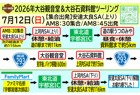 7月12日（日）大谷観音堂&大谷石資料館ツーリング