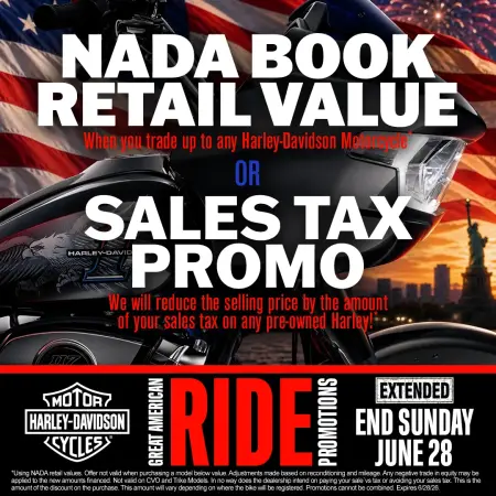 N.A.D.A. Book Retail Value on Trade or Sales Tax Promotion on Pre-Owned Extended