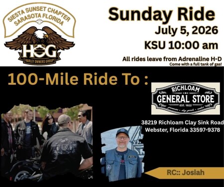 Siesta Sunset Chapter Ride