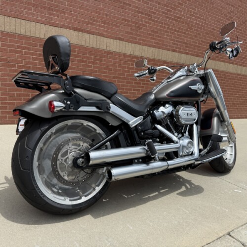 2019 Harley-Davidson® Fat Boy® 114 Industrial Gray Denim/Black Denim thumb 1