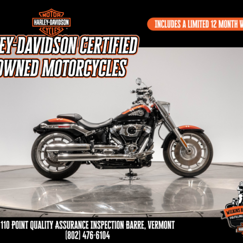 2025 HARLEY-DAVIDSON FLFB FAT BOY in Whiskey Fire/ Vivid Black thumb 2