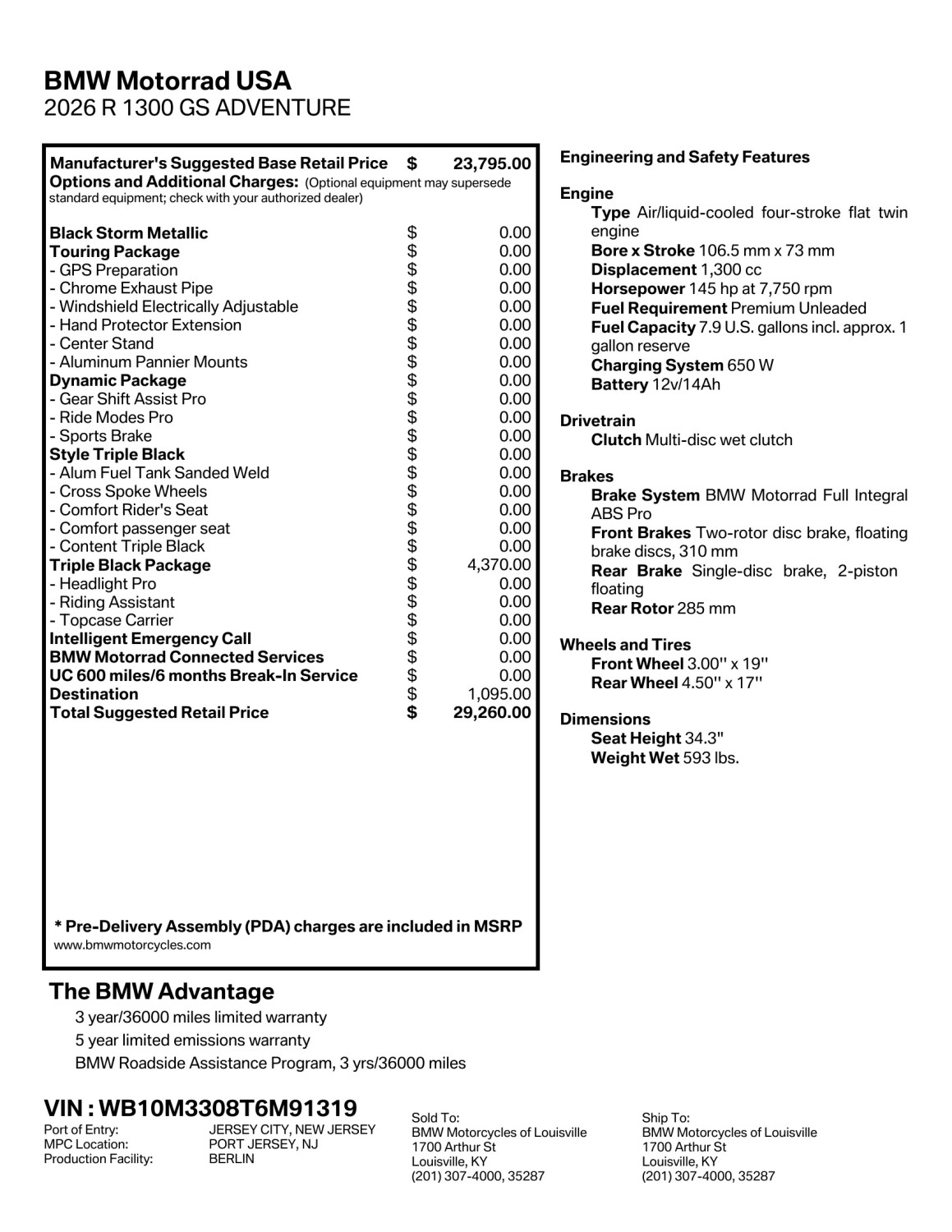 2026 BMW Motorrad R 1300 GS Adventure | $2,500 Cash Rebate, photo 2
