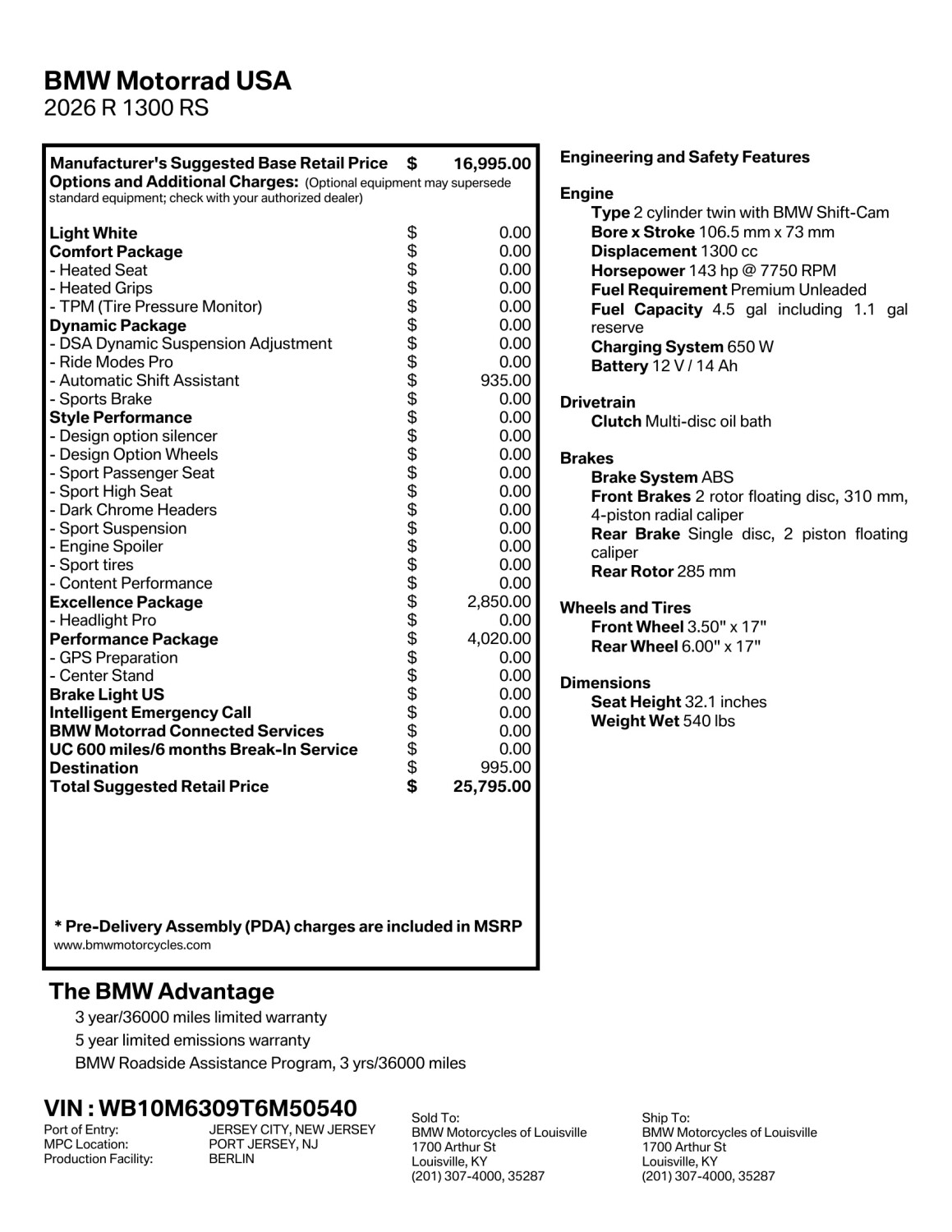 2026 BMW Motorrad R 1300 RS | $750 Cash Rebate, photo 2