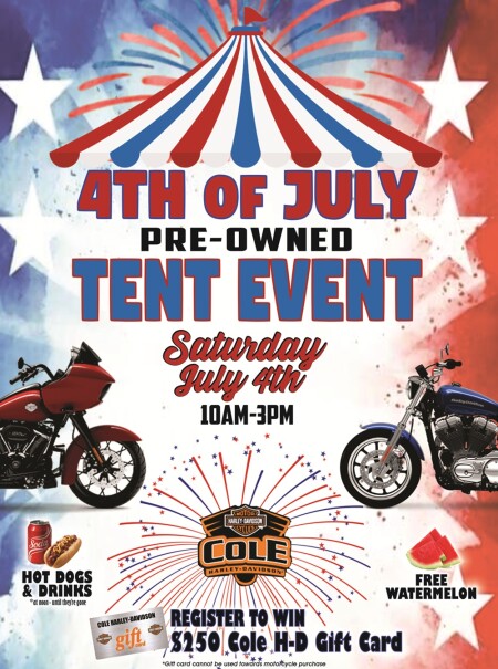 4TH OF JULY - Pre-owned Tent Event